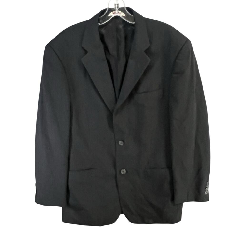 Pronto Uomo Suit‎ Jacket Mens 42L Black Wool Sport Coat Blazer Business Classic